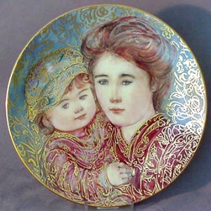 MINT! EDNA HIBEL Plate CHIEF RED FEATHER by Rosenthal NOBILITY of CHILDREN 