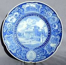 A blue and white plate

Description automatically generated